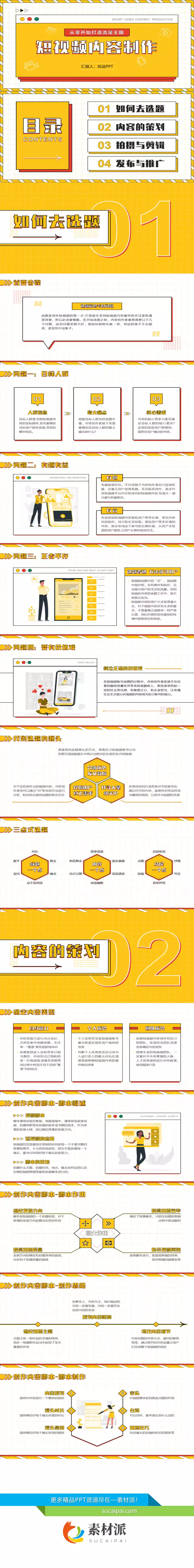 自媒体短视频制作运营策划PPT模板 - 第一PPT1