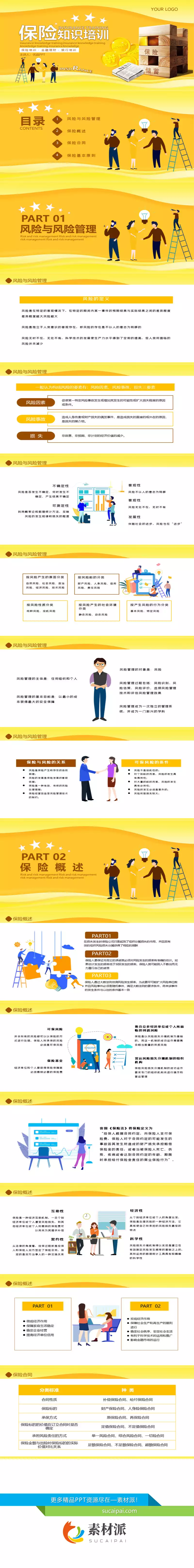 理财保险知识培训PPT模板 - 第一PPT1