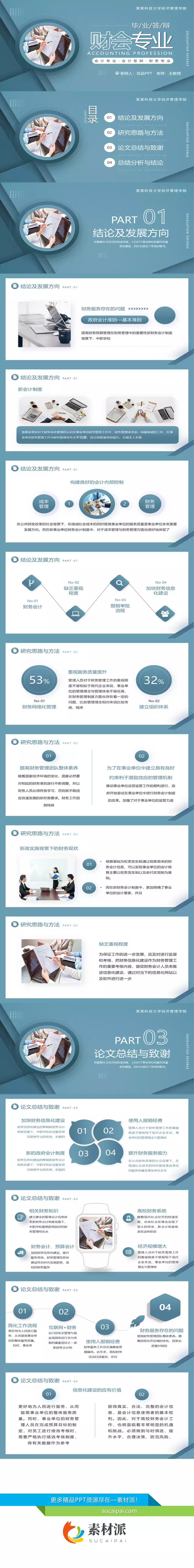 财会专业毕业答辩PPT模板 - 第一PPT1