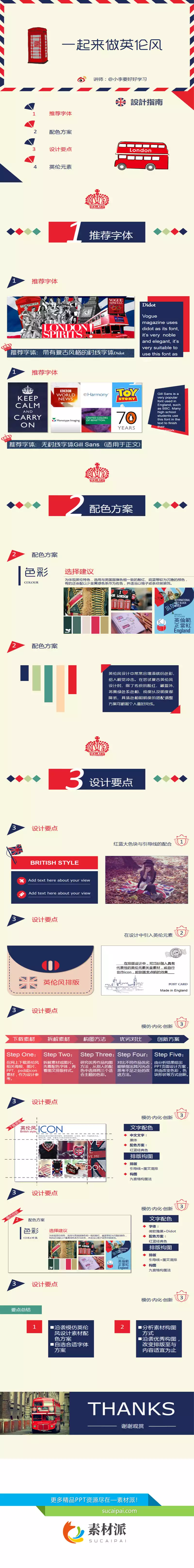 精美英伦风PPT教程模板 - 第一PPT1