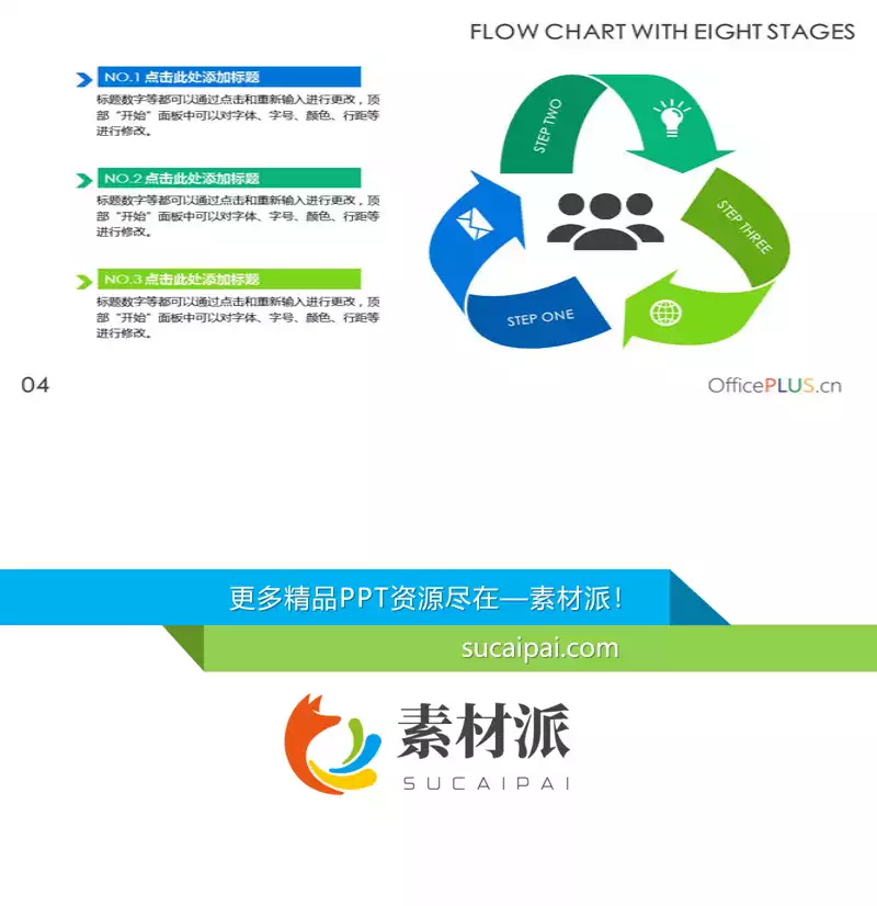 箭头循环关系PowerPoint模板 - 第一PPT1