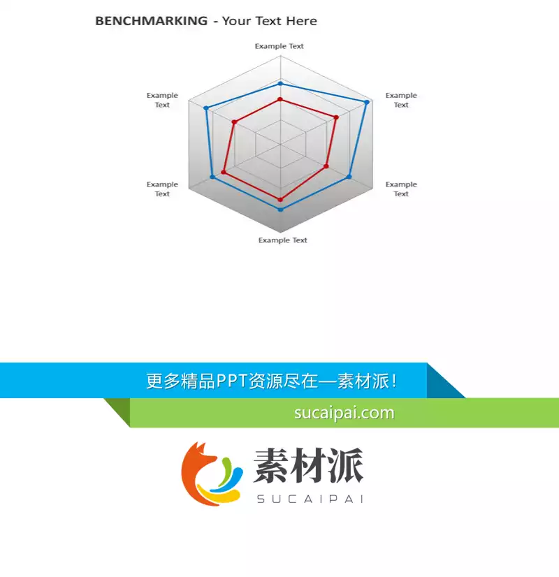 6项指标雷达图PPT模板素材 - 第一PPT1