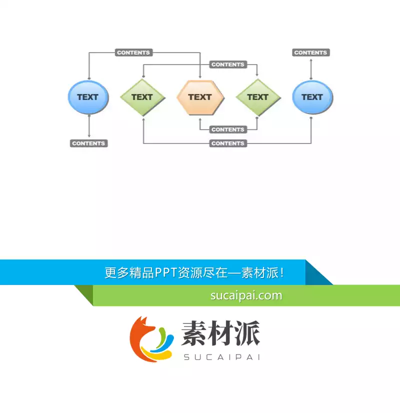 简单过程流程图PPT模板 - 第一PPT1