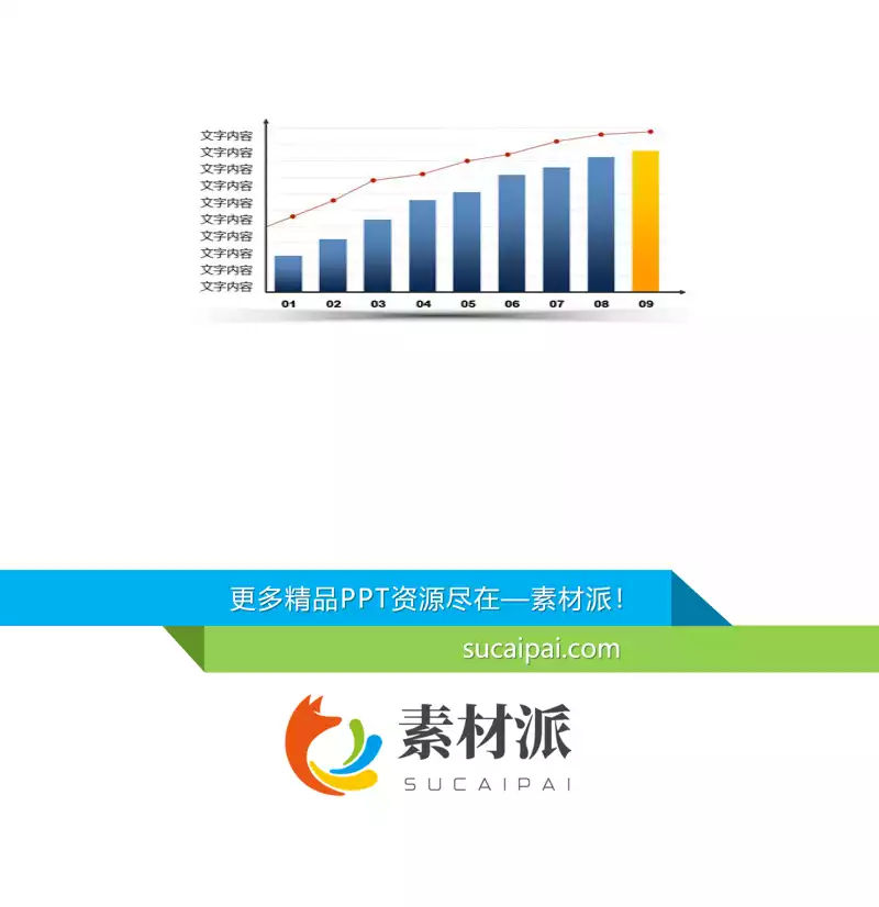 柱形图折线图组合PPT素材 - 第一PPT1