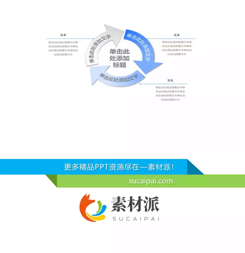 简洁三项循环关系PPT图表 - 第一PPT1