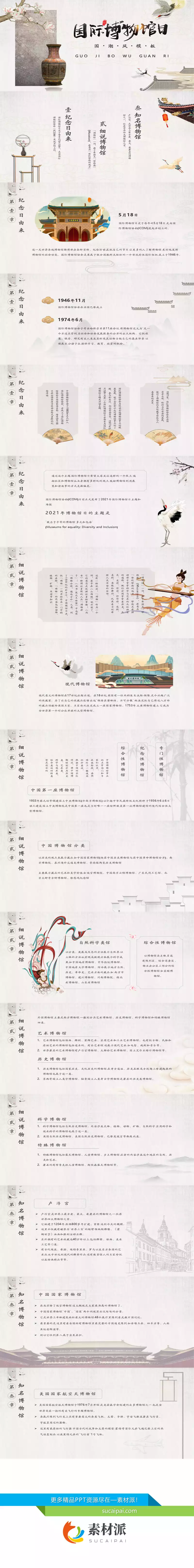 国际博物馆日介绍PPT模板 - 第一PPT1
