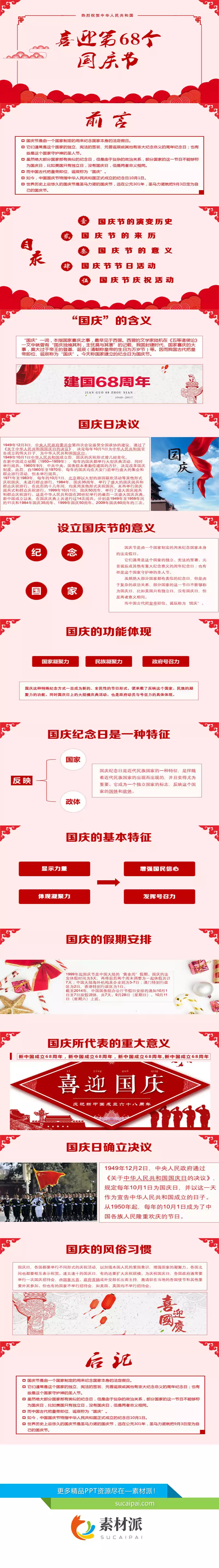庆祝国庆节PowerPoint模板 - 第一PPT1