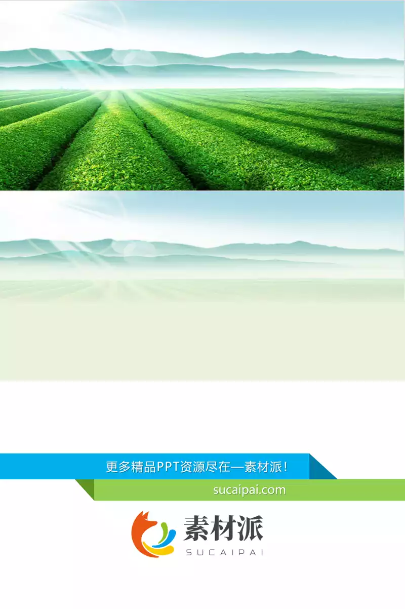 绿色庄园茶园PPT背景图片 - 第一PPT1