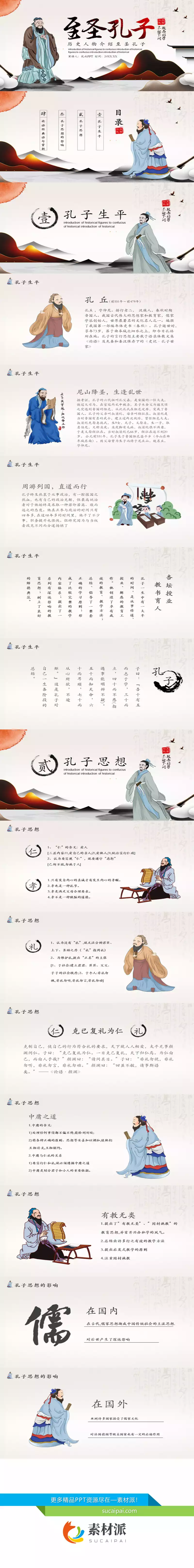 至圣孔圣人孔子介绍PPT课件 - 第一PPT1